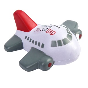 Jouet anti-stress en mousse PU en forme d'avion amusant pour enfants avec logo personnalisé, unisexe, tous âges - Product Image 3
