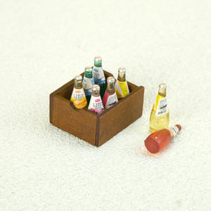 Cesta de almacenamiento de marco de madera para juegos de comida en miniatura Mini 1:12 de alta calidad, cesta de juguete de resina para casa de muñecas para bricolaje embalado en bolsas - Product Image 3