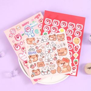 Feuille d'autocollants personnalisés imperméables FX en PET/PVC brillant/mat, découpés à la forme, motifs de dessins animés mignons pour enfants, formats A4, A5, A6 - Product Image 4