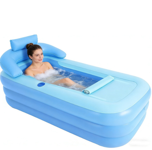 Bain de glace <span class=keywords><strong>gonflable</strong></span> - Baignoire <span class=keywords><strong>SPA</strong></span> portable autonome pour la <span class=keywords><strong>maison</strong></span> avec porte-gobelet et appui-tête - Product Image 3