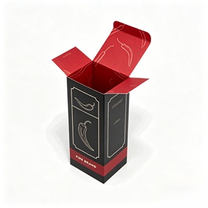 Wholesale Custom Hot Sauce Packaging <b>Box</b> Customized Logo Printed Single Glass <b>Bottle</b> Package Paper <b>Box</b> Or Mailer Shipping <b>Box</b> - Product Image 2