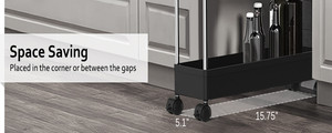 Organisateur de chariot classique multifonction, 3 niveaux, étagère pliante, tour de rangement utilitaire - Product Image 5