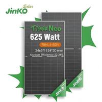 Panel Surya Tier 1 625W-650W Tiger Neo N-Type HJT untuk Modul PV Mono Bifacial Dual Glass 78-Cell
