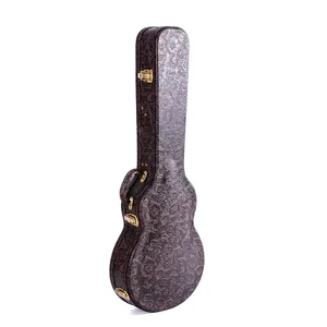 WC30-LP1 RM OEM Customized Wooden PVC Leather Cover Sewing Hardshell Hand Made Handle Guitar Case Musical Instrument Accessory