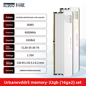 Kefu DDR5 URBANE V6000c30 Hynix Generation RGB 16GBx2 Intel Chipset SATA <b>Used</b> Server Single Channel ATX Desktop <b>Computer</b> Memory - Product Image 6