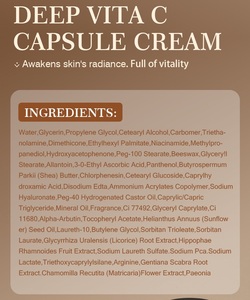 抗しわ深いVITA Cカプセルクリーム保湿ナイトクリームニコチンアミド & ビタミンC 55g女性用 - Product Image 5