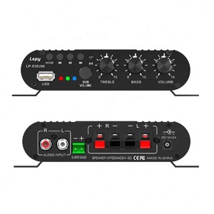 Amplificateur audio HiFi miniature LEPY838 Bluetooth 5.0, amplificateur numérique classe D TPA3116 50W*2, audio domestique, voiture, marine, entrée USB/AUX - Product Image 4