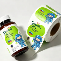 Étiquettes personnalisées pour flacons de vitamines et de calcium, autocollantes, imperméables, en vinyle, logo, emballage de compléments alimentaires, impression