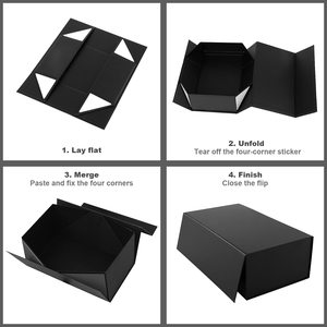 Wholesale Custom Cosmetic Magnetic Rigid Foldable Collapsible Folders Embossing Recyclable Paper Packaging Logo Lid Ribbon - Product Image 5