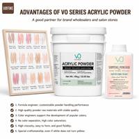 Poudre acrylique pour ongles VOFINE Custom VE-8, poudre acrylique rose transparente, emballage en vrac en seau/baril