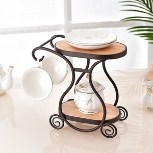 Veelzijdige Vierkante Metalen Bekerrek Flexibele Mokhouder Keuken Garderobe Tas Muur Gemonteerd Commodity Plank Koffie Voedsel Opslag - Product Image 2