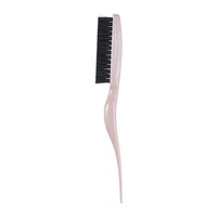 Peigne à perruque démêlant personnalisé brosse à queue pointue brosse à cheveux anti-frisottis paille de blé + poils de sanglier en nylon lilas