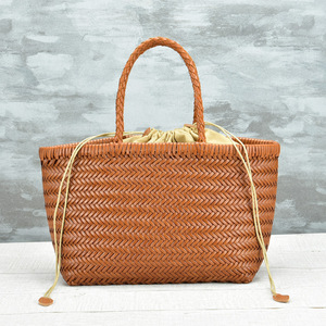 A-377 Dragon Diffusion tissé <span class=keywords><strong>sac</strong></span> en cuir véritable Style français panier ouvert <span class=keywords><strong>sac</strong></span> à main femmes Internet célébrité préféré Direct - Product Image 2
