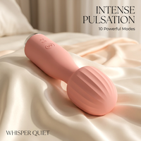 Vibrateur féminin de petite taille en silicone souple, baguette vibrante puissante, design compact, recharge USB, idéal pour les voyages