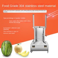 Commerciële multifunctionele 304 roestvrijstalen fruit schil- en snijmachine met PLC voor ananas, pomelo, raap, wintermeloen en watermeloen
