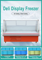Affichage horizontal commercial de congélateur de viande nouvel équipement de réfrigération de refroidisseur d'air pour le refroidisseur de réfrigérateur de congélateur de vitrine de restaurant