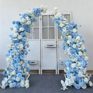 QSLH Ti321 personalizado boda Isle Flower Runner arco puerta boda arco flores <span class=keywords><strong>para</strong></span> evento entrada <span class=keywords><strong>camino</strong></span> Decoración - Product Image 3
