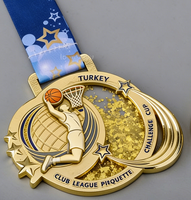 Médaille personnalisée en métal pour le sport, design or, argent, cuivre, pour course, danse, avec effet sable mouvant