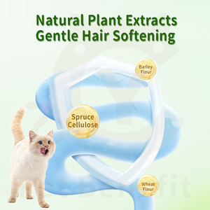 Pâte nutritive naturelle anti-boules de poils pour chiens et chats, formule à base de fibres végétales, stimule le péristaltisme intestinal, aide à la décharge des poils - Product Image 5
