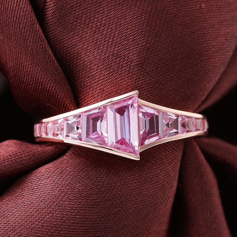 แหวนอัญมณีแล็บ 18Kgold แท้