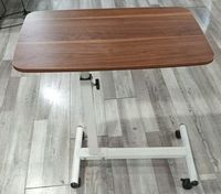Table mobile réglable en hauteur pour lit d'hôpital, table de repas médicale ajustable pour patient