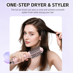 Mini <span class=keywords><strong>Spazzola</strong></span> Styler ad Aria Calda 4-in-1 1000W Doppia Tensione, Cilindro Ovale da 2,3 Pollici <span class=keywords><strong>per</strong></span> Asciugatura Rapida, Lisciatura e Arricciatura - Product Image 4