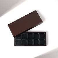 Boîte rigide de luxe en papier recyclable avec logo doré, compartiments divisés, pour emballage cadeau de truffes