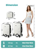 Ensembles de bagages à roulettes directement de l'usine, moins chers, avec porte-gobelet et port USB, valises de voyage durables pour le voyage