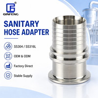 Adaptateur de Tuyau à Collier Haute Pression QINFENG 2 Pouces en Acier Inoxydable Sanitaire Forgé de Qualité Supérieure SS316L SS304 de Grade Alimentaire