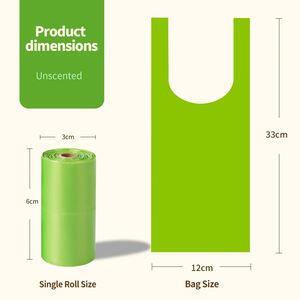 Sacs à déjections pour animaux de compagnie biodégradables et compostables en gros, pack familial personnalisé, avec poignée - Product Image 2