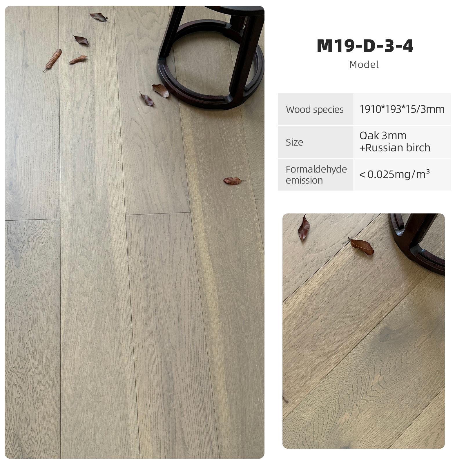 Berlin Gray Engineered Wood Flooring    M19-D-3-4