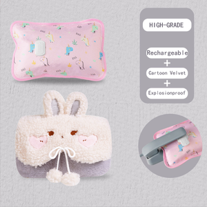 Lesheros Cartoon Winter Safety Rechargeable Fleece Plush Hot Water Bag Hand Warmer for Baby - Product Image 3