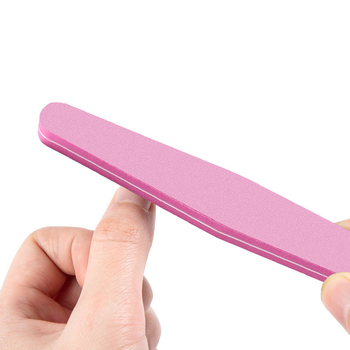 High Quality 8 Colors Prismatic Shape High Elastic Eco-friendly Sponge Double-Sided Matte Custom Logo Nail File