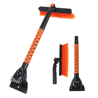 Nettoyeur de neige pour voiture d'hiver, brosse à neige détachable et extensible avec grattoir à glace, outil de déneigement flexible
