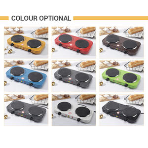 Vente en gros <span class=keywords><strong>Plaque</strong></span> <span class=keywords><strong>de</strong></span> <span class=keywords><strong>cuisson</strong></span> électrique multifonctionnelle haute performance 2000W en fonte à 2 brûleurs avec voyant lumineux - Product Image 3