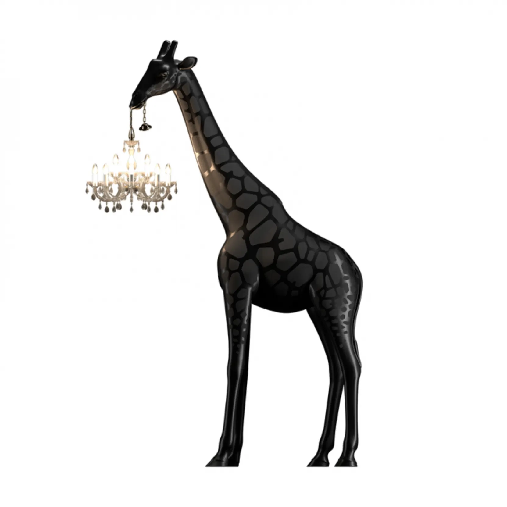 Yeni tasarım kapalı lambalar ev dekor lüks kristal avize işıkları hayvan Modern zürafa zemin lambaları