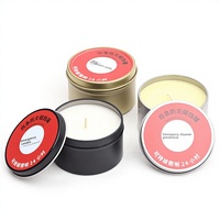 Weißblechdose 100ML 3 oz Lebensmittelecht Aromatherapie-Kerzen Runde Dose Haarwachs-Creme Eisendose mit Matter Oberfläche für Notfälle