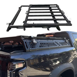 Jiutree ชั้นวางสัมภาระหลังคา F150ขยายได้สำหรับ Ford Raptor โครงเหล็กที่มีการออกแบบให้โหลดสูงสุดครึ่งความสูงเหมาะสำหรับการจัดเก็บของรถกระบะ - Product Image 5