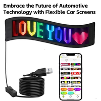 Panel LED de Matriz GIF con Texto Personalizable, Pantalla LED Flexible para Parabrisas de Camiones, Letrero LED Programable para Automóviles, Autobuses y Camiones