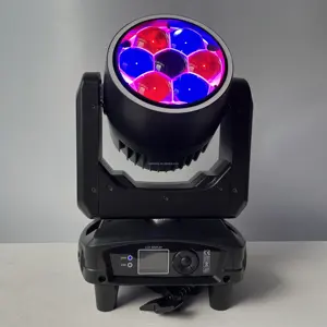 Newest Bee Eye 7x40w Rgbw 4in1 Mixing Color Moving Head Light Moving Head Wash Moving Head With Zoom light
