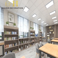 Espositore Moderno e Semplice, Libreria Aperta, Espositore per Libri, Banco Espositivo in Legno per Biblioteca Pubblica