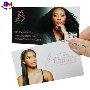 맞춤형 고급 재생 종이 명함 인쇄 QR 코드 로고 감사 명함 - Product Image 1