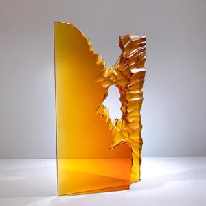 Customized Color Translucent Glass Engraveable Home Decor Statue