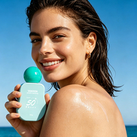 Flacon vide de 30g pour crème solaire, en plastique, avec bouchon en forme de boule mignon, flacon cosmétique souple pour crème solaire, lotion, conteneur cosmétique de voyage