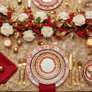 Service <span class=keywords><strong>de</strong></span> vaisselle en céramique <span class=keywords><strong>de</strong></span> luxe bohème, assiettes en <span class=keywords><strong>porcelaine</strong></span> à bord doré peintes à la main, vaisselle <span class=keywords><strong>de</strong></span> table, vente en gros, vaisselle <span class=keywords><strong>de</strong></span> cuisine bohème - Product Image 3