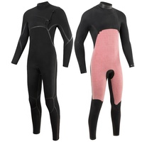DIVESTAR Custom Front 3/2mm 4/3mm Neoprene Tahan Air Bernapas Anti Angin Super Elastis Lengan Panjang Resleting Dada Pria Surfing