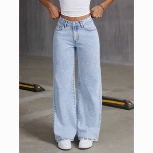 Fabricante de Ropa para Mujer, Venta Directa Transfronteriza, Jeans Retro de Cintura Alta y Pierna Recta, Tallas S-5XL, Jeans de <span class=keywords><strong>Talla</strong></span> Asiática para Mujer - Product Image 3
