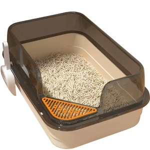 Caja de Arena <span class=keywords><strong>para</strong></span> Gatos Extra Grande, Resistente a Salpicaduras, de Plástico, con Función Integrada <span class=keywords><strong>para</strong></span> Limpiar las Patas y Fácil de Limpiar - Product Image 4