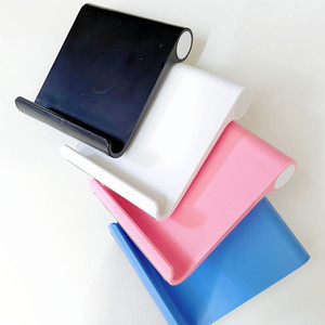 Foldable Desktop Phone <b>Tablet</b> Stand Adjustable Plastic <b>Holder</b> For Desk Use White Black Blue Pink Colors - Product Image 1
