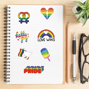 50 Pezzi <span class=keywords><strong>Adesivi</strong></span> Arcobaleno per la Giornata dell'Orgoglio Gay, Decorazioni per Ragazzi e Ragazze, Casa, Bottiglie, Telefoni, Valigie, Laptop, Quaderni - Product Image 5